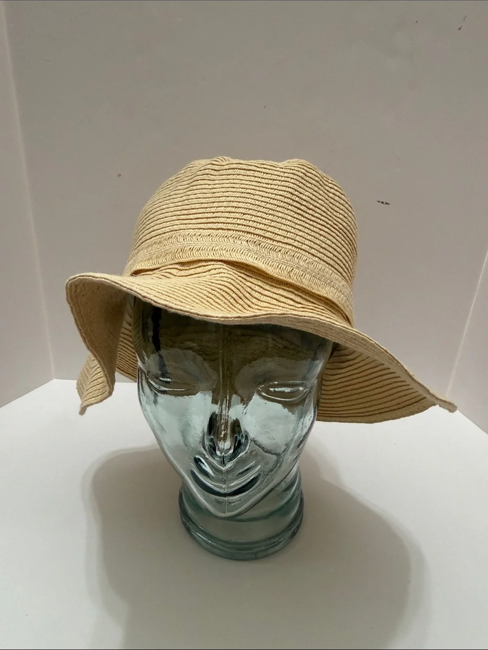 a new day Pale Yellow Straw Floppy Sun Hat